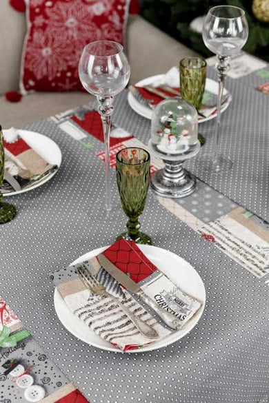 Доріжка на стіл Merry Christmas сіра ПРОВАНС, 40х140см 031480