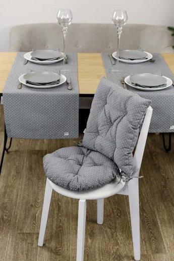 Кругла подушка на стілець Merry Christmas сіра ПРОВАНС, D40см 031488