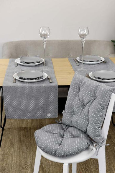 Кругла подушка на стілець Merry Christmas сіра ПРОВАНС, D40см 031488