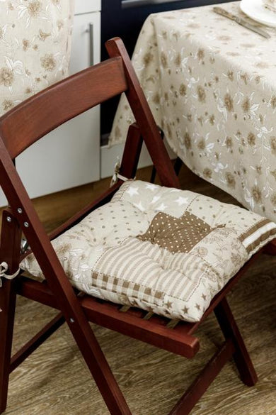 Подушка на стілець Печворк беж ПРОВАНС, 40х40см 031606