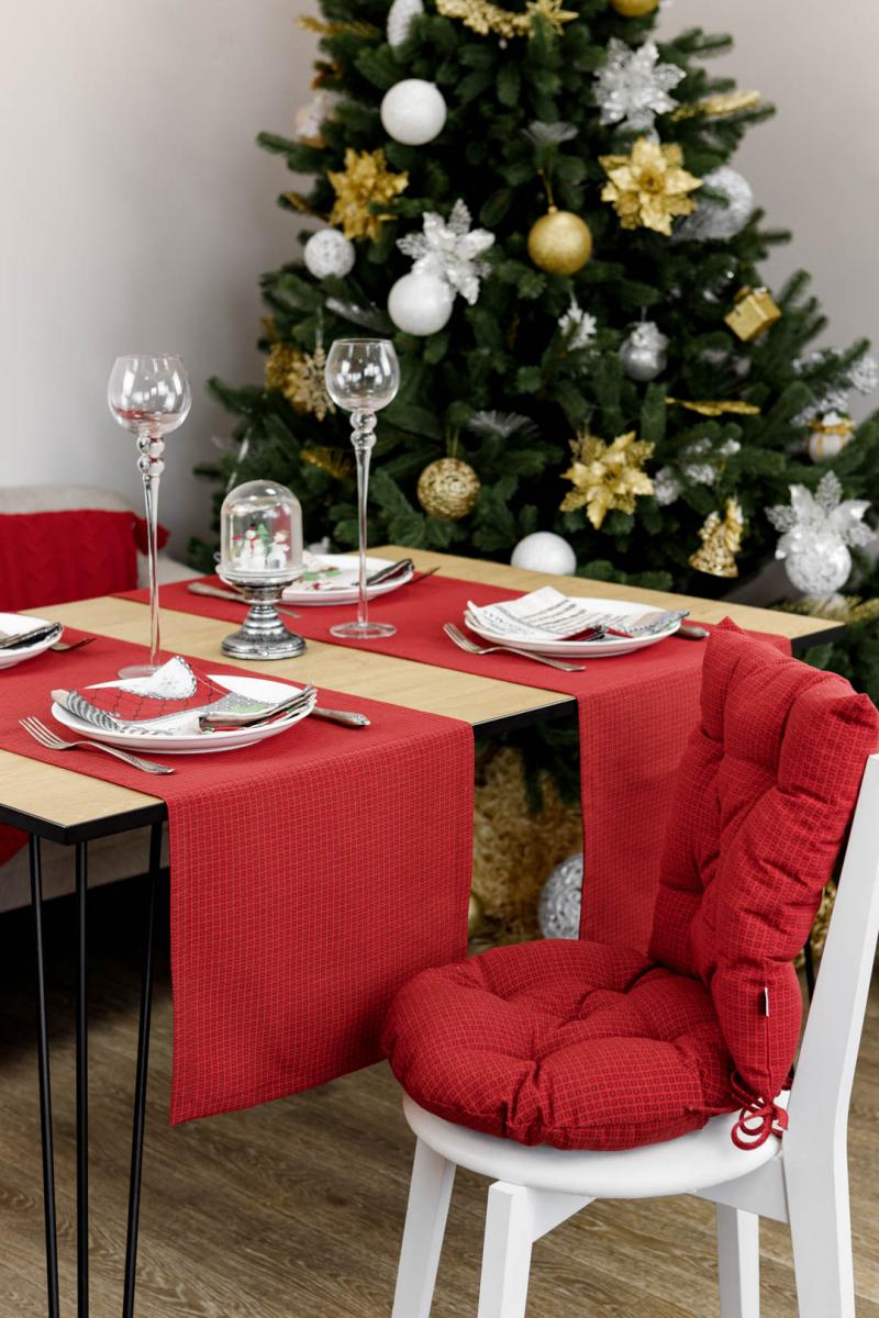 Доріжка на стіл Merry Christmas червона Прованс, 40х140 см