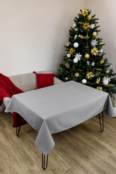 Скатертина Merry Christmas сіра ПРОВАНС, 120х132см 031426