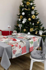 Скатертина Merry Christmas сіра ПРОВАНС, 132х220см 031474