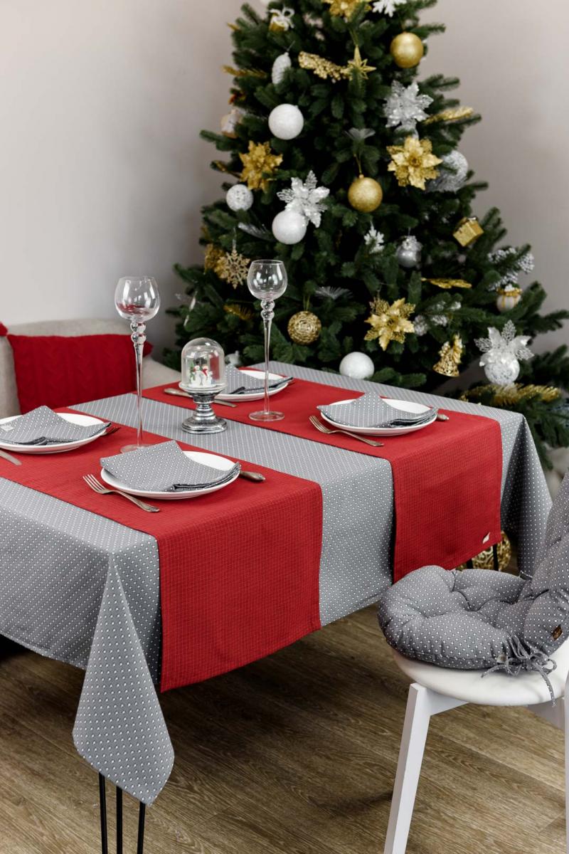 Доріжка на стіл Merry Christmas червона Прованс, 40х140 см