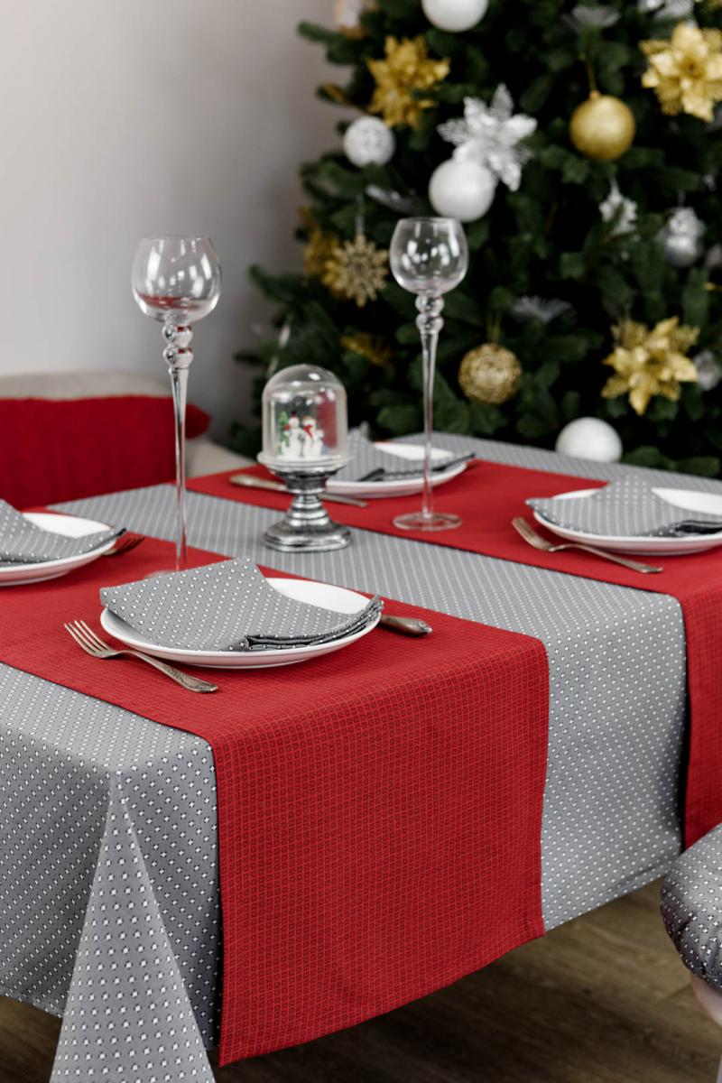 Доріжка на стіл Merry Christmas червона Прованс, 40х140 см