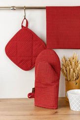 Набір рукавичка та прихватка червоний Merry ПРОВАНС, 32х20см 034942
