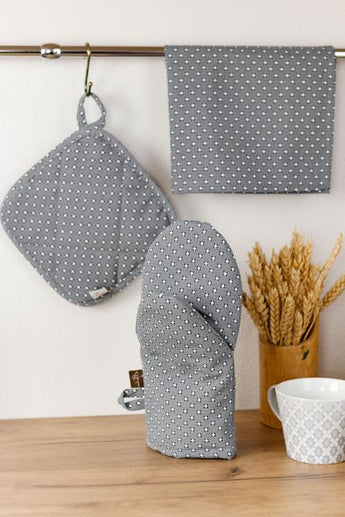 Набір рукавичка та прихватка Merry Christmas сірий ПРОВАНС, 32х20см 034943