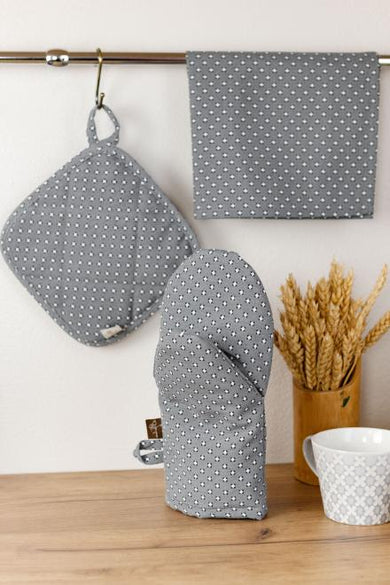 Набір рукавичка та прихватка Merry Christmas сірий ПРОВАНС, 32х20см 034943