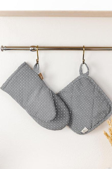 Набір рукавичка та прихватка Merry Christmas сірий ПРОВАНС, 32х20см 034943