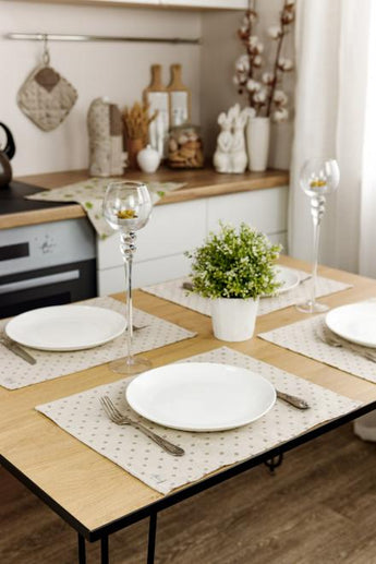 Серветка Горох беж ПРОВАНС, 35х45см 031526