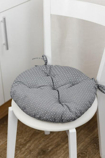 Кругла подушка на стілець Merry Christmas сіра ПРОВАНС, D40см 031488