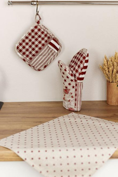 Серветка Горох бордо ПРОВАНС, 35х45см 031528