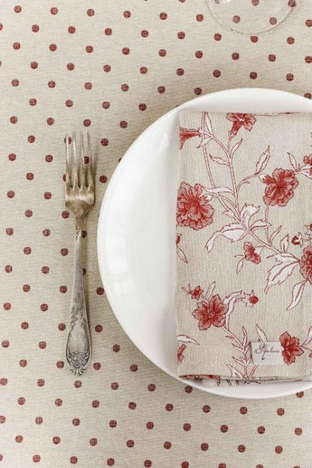 Скатертина Горох бордо ПРОВАНС, 120х136см 031558