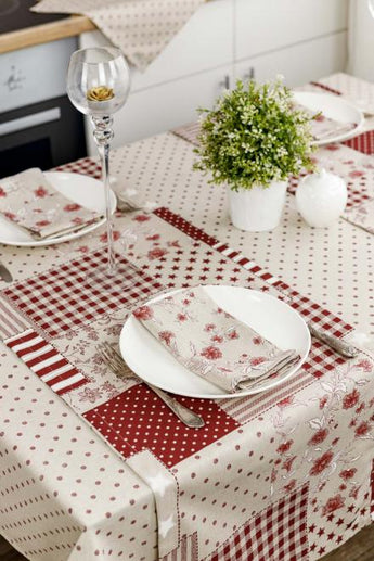 Серветка Квіти бордо ПРОВАНС, 35х45см 031518