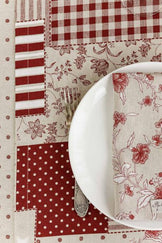 Доріжка на стіл Печворк бордо ПРОВАНС, 40х140см 031538
