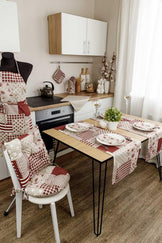 Подушка на стілець Печворк бордо ПРОВАНС, 40х40см 031608