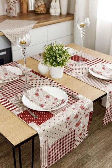 Серветка Квіти бордо ПРОВАНС, 35х45см 031518