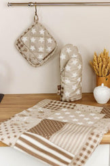 Прихватка Печворк беж ПРОВАНС, 20х20см 031496