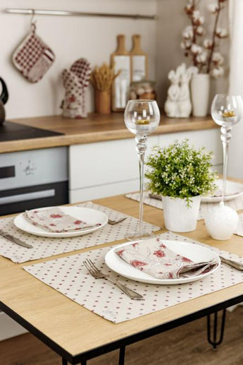 Набір серветок Горох бордо ПРОВАНС, 35х45см 035077