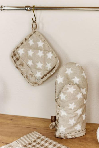 Прихватка Печворк беж ПРОВАНС, 20х20см 031496