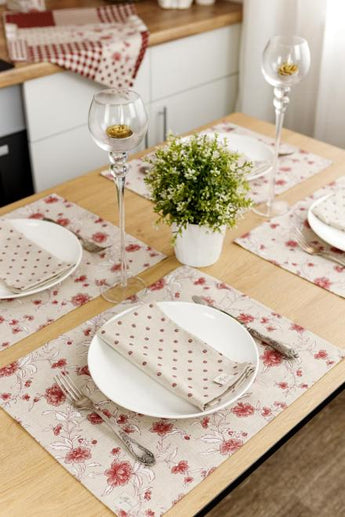 Набір серветок Горох бордо ПРОВАНС, 35х45см 035077