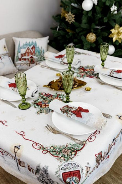 Гобеленова серветка з велюром Святковий дім ПРОВАНС, 30х50см 031356
