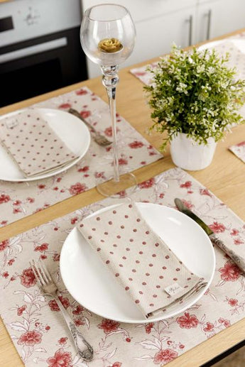 Набір серветок Горох бордо ПРОВАНС, 35х45см 035077
