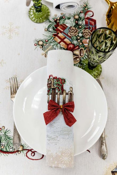 Гобеленова серветка з велюром Святковий дім ПРОВАНС, 30х50см 031356