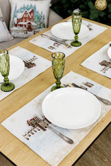 Гобеленова серветка з велюром Святковий дім ПРОВАНС, 30х50см 031356