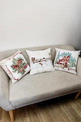 Подушка декоративна з велюром Святковий дім Дім ПРОВАНС, 45х45см 031405