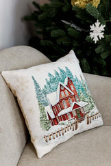 Подушка декоративна з велюром Святковий дім Дім ПРОВАНС, 45х45см 031405