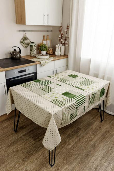 Скатертина Горох зелений ПРОВАНС, 120х136см 031562