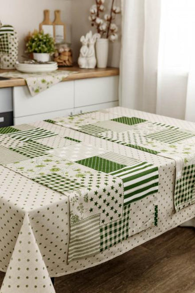 Скатертина Горох зелений ПРОВАНС, 120х136см 031562