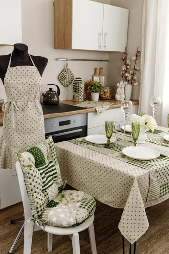 Скатертина Горох зелений ПРОВАНС, 120х136см 031562