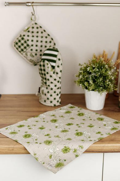 Прихватка Печворк зелений ПРОВАНС, 20х20см 031502