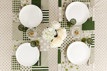 Доріжка на стіл Печворк зелений ПРОВАНС, 40х140см 031542