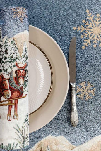 Гобеленова серветка Блакитне сяйво ПРОВАНС, 30х50см 031369