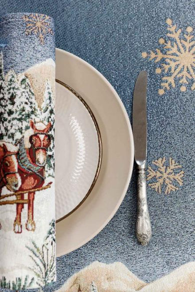 Гобеленова серветка Блакитне сяйво ПРОВАНС, 30х50см 031369