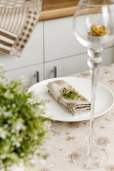 Скатертина Квіти беж ПРОВАНС, 120х136см 031546