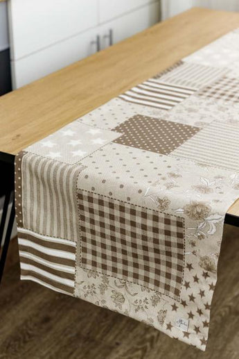 Доріжка на стіл Печворк беж ПРОВАНС, 40х140см 031536