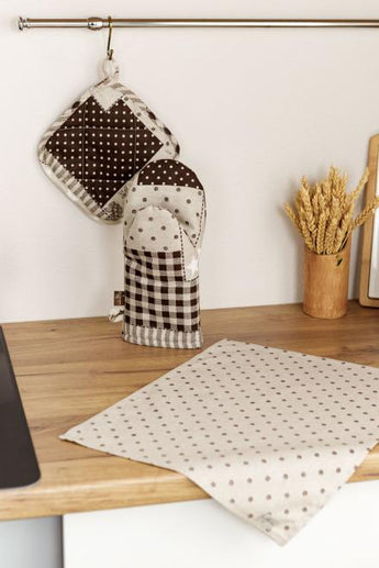 Серветка Горох коричневий ПРОВАНС, 35х45см 031530