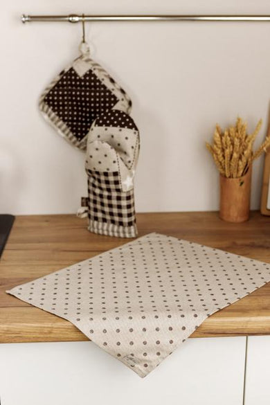 Рукавиця для кухні Печворк коричневий ПРОВАНС, універсальний 031510