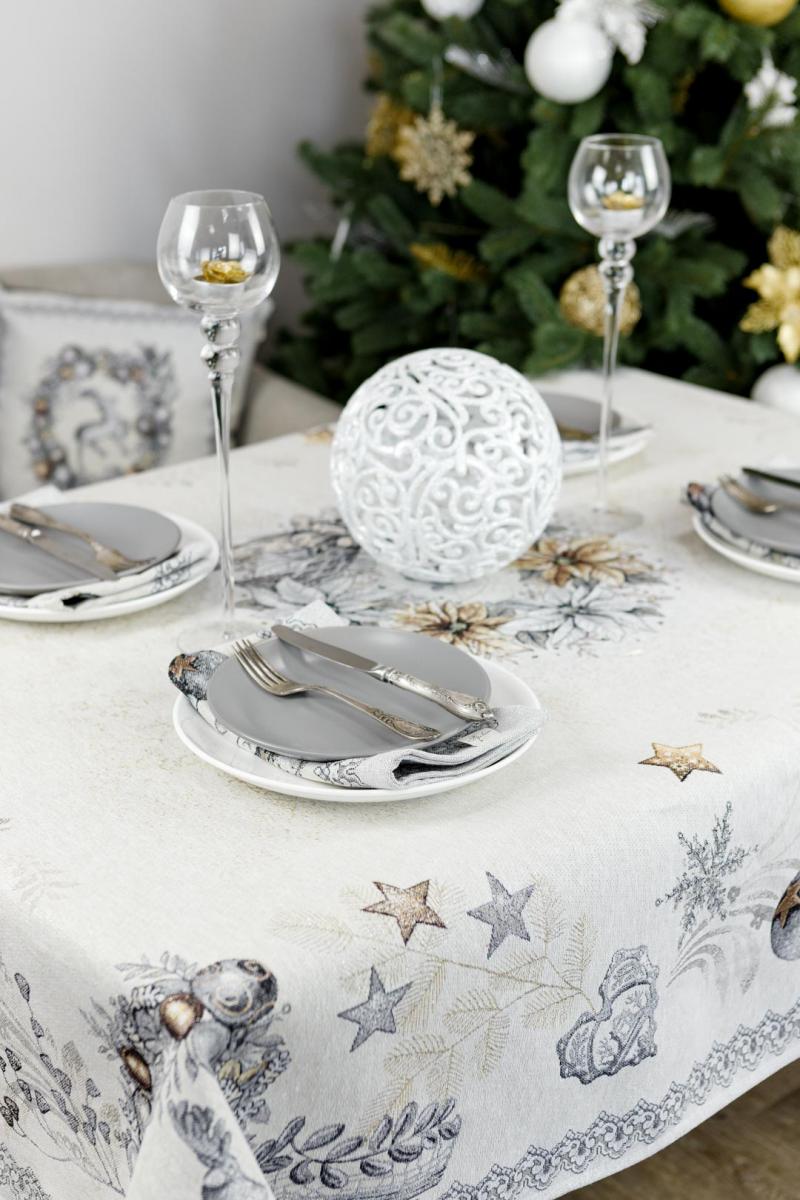 Скатертина на стіл гобеленова SILVER STAR ПРОВАНС, 135х140см 031279