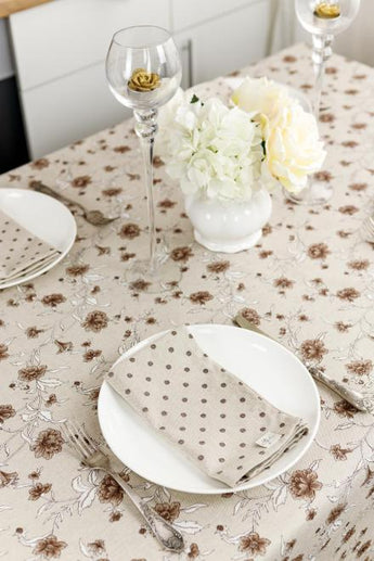 Набір серветок Горох коричневий ПРОВАНС, 35х45см 035079