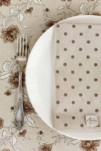 Серветка Горох коричневий ПРОВАНС, 35х45см 031530