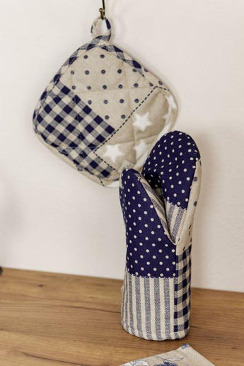 Рукавиця для кухні Печворк синій ПРОВАНС, універсальний 031504