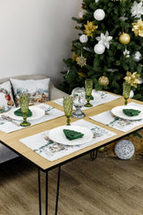 Гобеленова серветка з велюром Зимове місто ПРОВАНС, 30х50см 031343