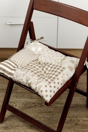 Подушка на стілець Печворк беж ПРОВАНС, 40х40см 031606
