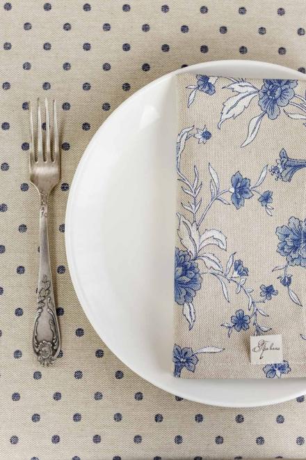 Скатертина Горох синій ПРОВАНС, 120х136см 031554