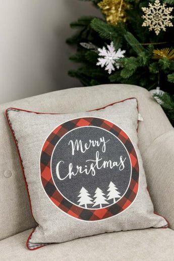 Наволочка декоративна Merry Christmas сіра ПРОВАНС, 45х45см 031692